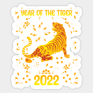 Good Luck Zodiac Happy Chinese New Year of the Tiger 2022 Sticker